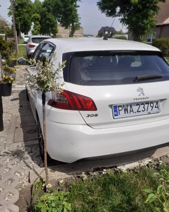 Peugeot 308 cena 38500 przebieg: 116360, rok produkcji 2015 z Wyszogród małe 466